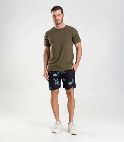 Bermuda Masculina De Microfibra Long Bong Preto