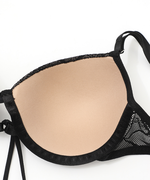 Sutiã De Tule Strappy Sem Base E Bojo Marisa Preto