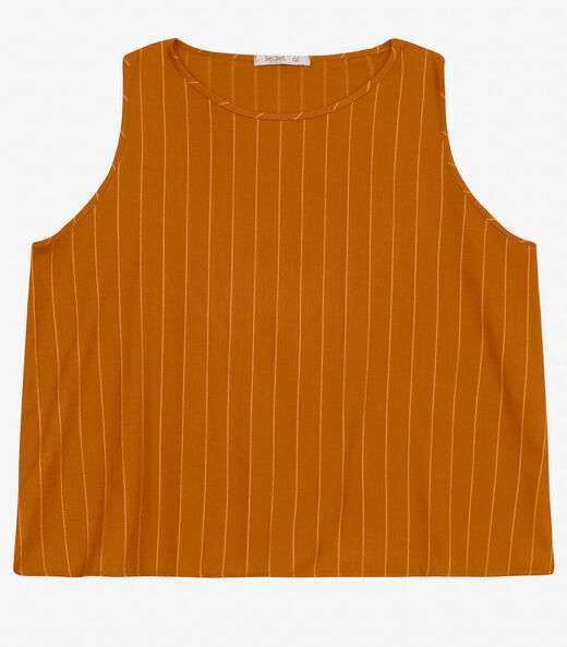 Regata Feminina Plus Size em Visco Secret Glam Marrom