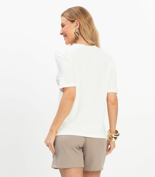 Blusa Feminia Viscotorcion Rovitex Bege