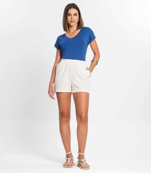 Blusa Feminina Viscotorcion Rovitex Azul