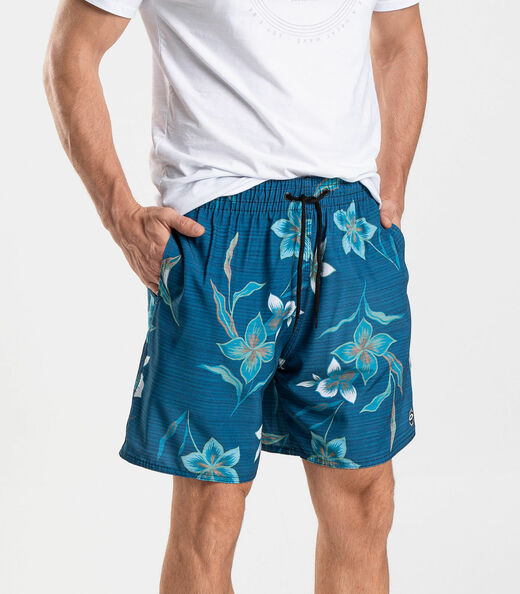 Bermuda Masculina De Microfibra Long Bong Azul