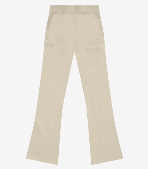 Calça Boot Cut Feminina Molecotton Felpado Rovitex Bege