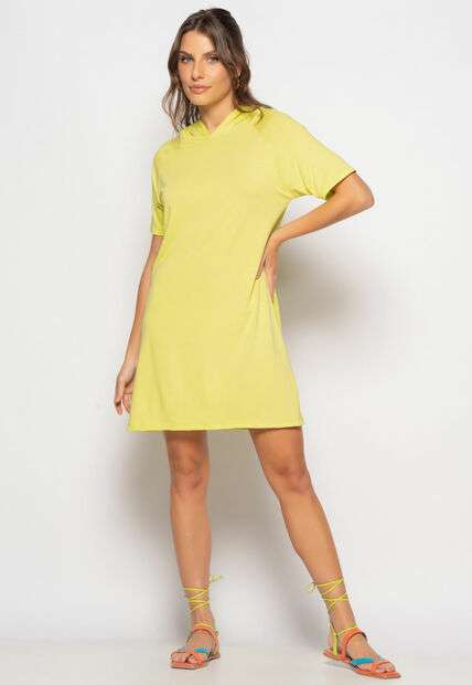 Image_Vestido Curto Com Capuz Malha Verde Salvatore