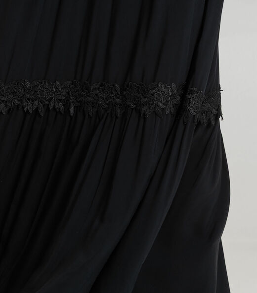 Saia Longa Feminina em Tecido Dianna Preto