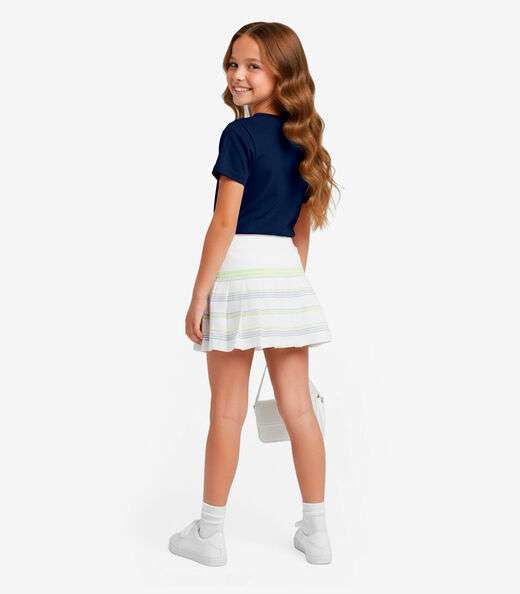 Blusa Básica Infantil Manga Curta Lisa Soletex Azul