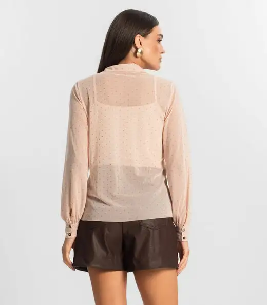 Conjunto De Camisa Tule Com Top Endless Rosa