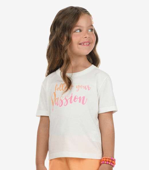 Conjunto Blusa com Shorts Meia Malha Rovi Kids Bege