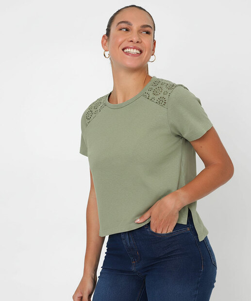 Image_Blusa Feminina Recorte Manga Curta Marisa Verde