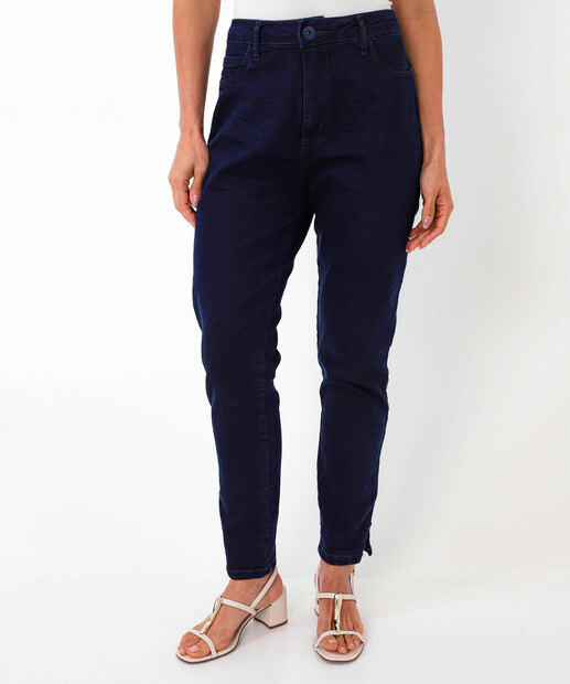 Calça Jeans Skinny Feminina Cintura Alta Biotipo Azul