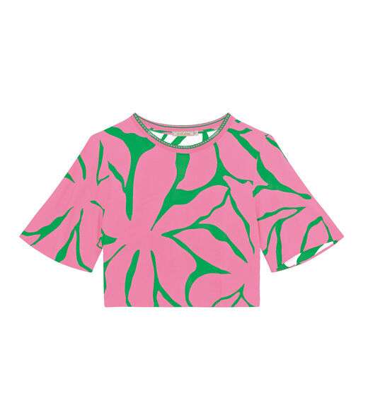 Blusa De Viscose Khyara Estampada Feminina Endless Rosa