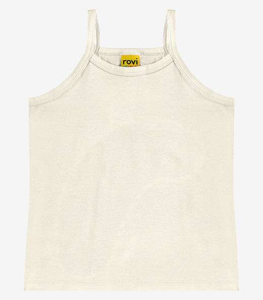 Regata De Alça Infantil Feminina Rovi Kids Bege