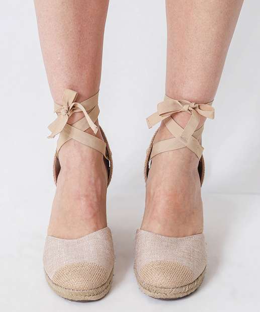 Sandália Espadrille Feminina Via Uno Off White