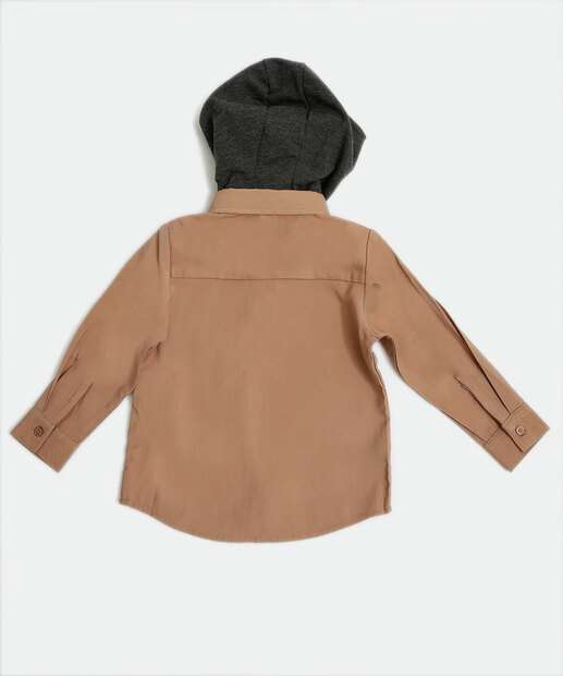 Camisa Infantil Manga Longa Capuz MR Tam 1 a 4