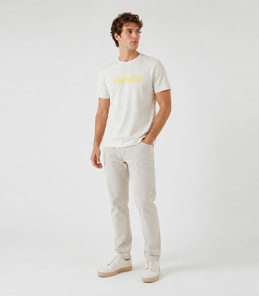 Camiseta Masculina Com Estampa Select Bege