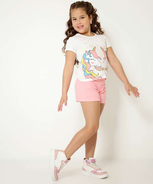 Conjunto Infantil Estampa Unicórnio Marisa Tam 4 a 10