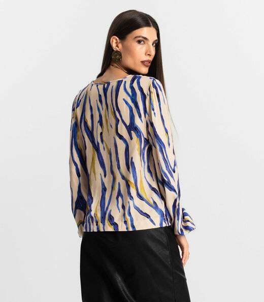 Blusa Feminina Manga Longa Endless Bege