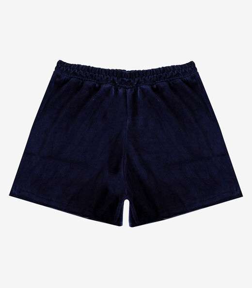 Shorts Feminino Em Plush Infinita Cor Azul