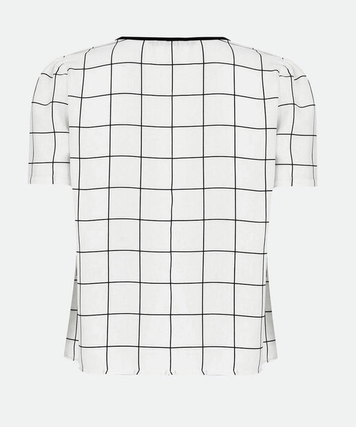Blusa Feminina Quadriculada Manga Curta Marisa