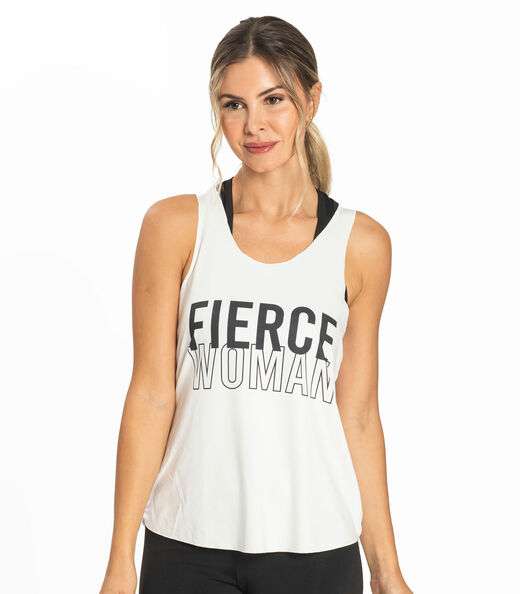 Regata Feminina Fitness FTK Branco