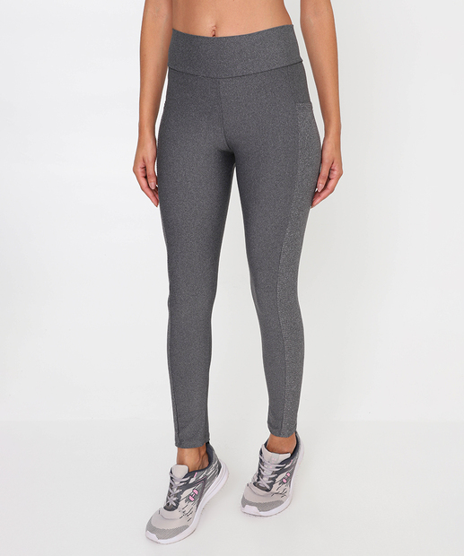 Calça Feminina Legging Recorte Fitness Marisa Cinza