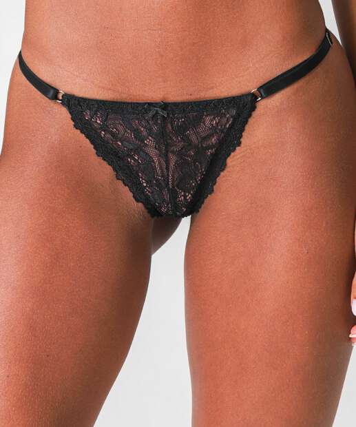 Kit 2 Calcinhas String Fio Dental Renda Marisa Vermelho