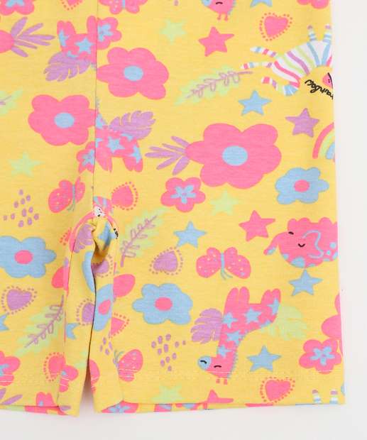 Bermuda Infantil Cotton Ciclista Estampado Marisa Tam 1 a 3