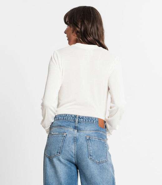 Blusa Feminina Manga Longa Glow Rovitex Bege