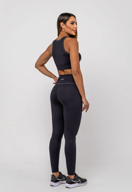 Top Suplex Poliamida Costura Preto Salvatore