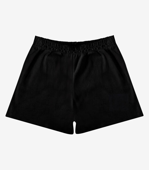 Shorts Feminino Em Plush Infinita Cor Preto