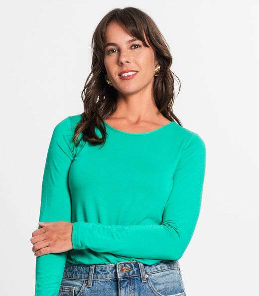 Blusa Feminina Manga Longa Rovitex Verde