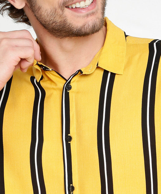 Camisa Masculina Listrada Manga Curta MR