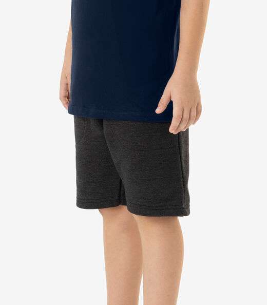Bermuda Infantil Masculina Em Moletom Rovi Kids Preto