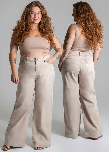 Calça Sarja Sawary Plus Size Wide Leg - 278248