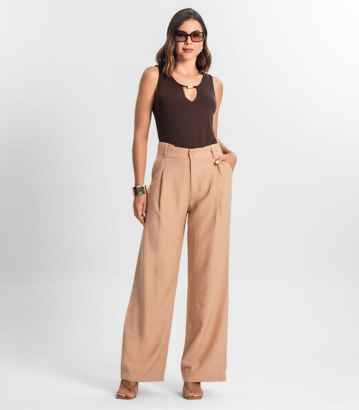 Blusa Feminina Lisa Infinita Cor Marrom
