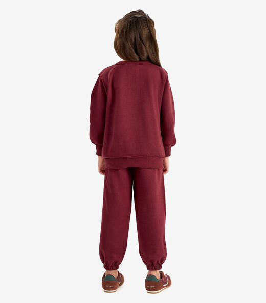 Conjunto Blusão com Calça Moletom Rovi Kids Vermelho