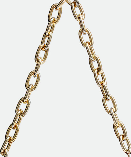 Bolsa de Ombro Baguete Feminina Textura Corrente Marisa
