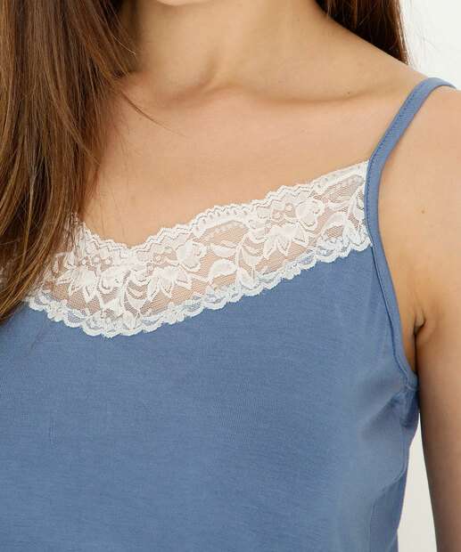 Pijama Feminino Recorte Renda Marisa