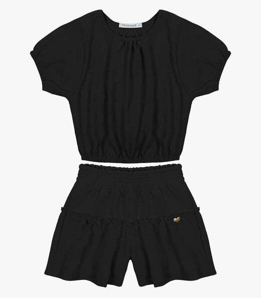 Conjunto Infantil Feminino Em Air Flow Trick Nick Preto