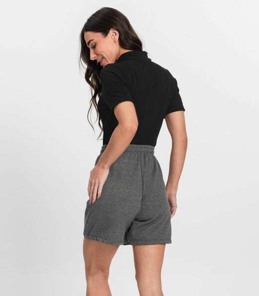 Shorts Feminino Moletinho Infinita Cor Cinza