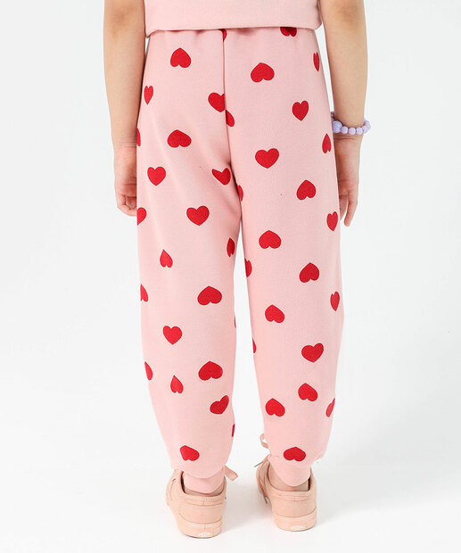 Calça Infantil Moletom Tam 4 a 10 Rosa