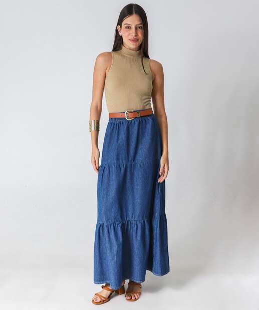 Image_Saia Midi Jeans Feminina Três Marias Marisa Azul