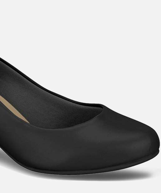 Scarpin Feminino Salto Grosso Bico Redondo Modare 