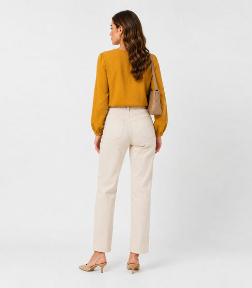 Blusão Feminino Com Elástico No Punho Infinita Cor Amarelo