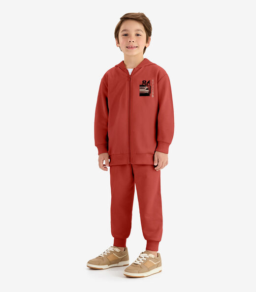 Image_Conjunto Jaqueta Com Capuz E Calça Rovi Kids Laranja