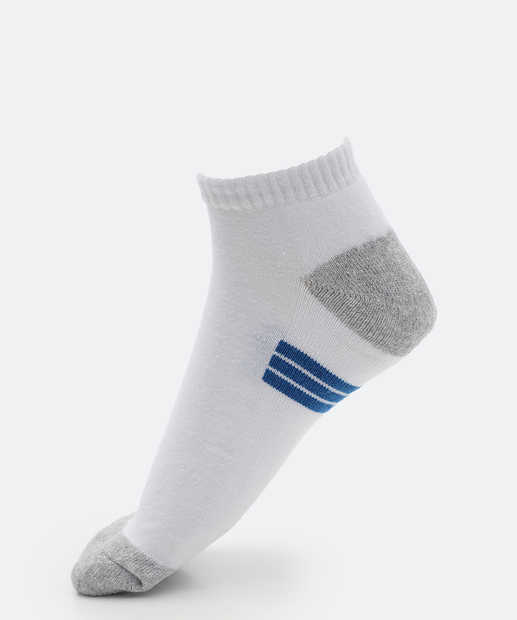 Kit 3 Pares Meias Masculina Cano Curto MR Branco