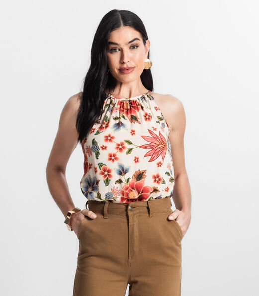 Image_Blusa Feminina de Alça Infinita Cor Bege