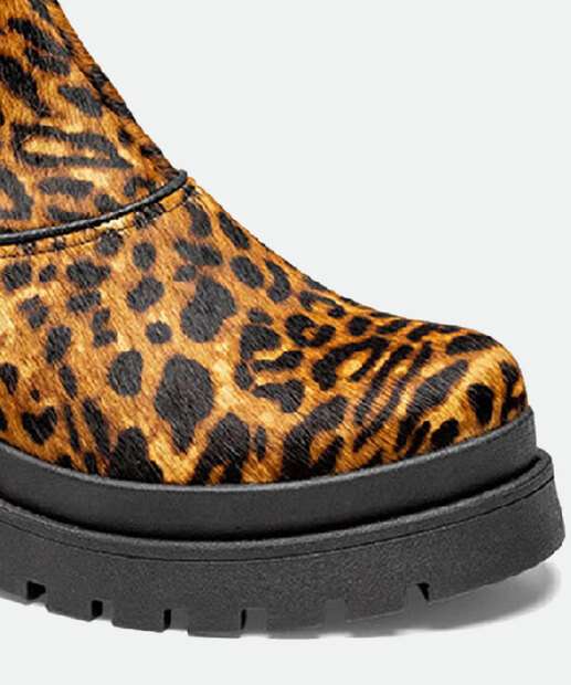 Bota Feminina Chelsea Animal Print Tanara 
