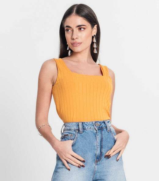 Image_Regata Canelada Feminina Infinita Cor Amarelo