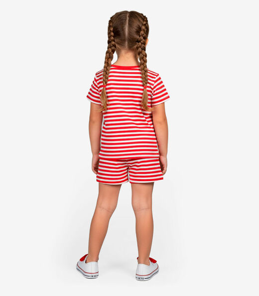 Conjunto Infantil Blusa com Shorts Select Vermelho